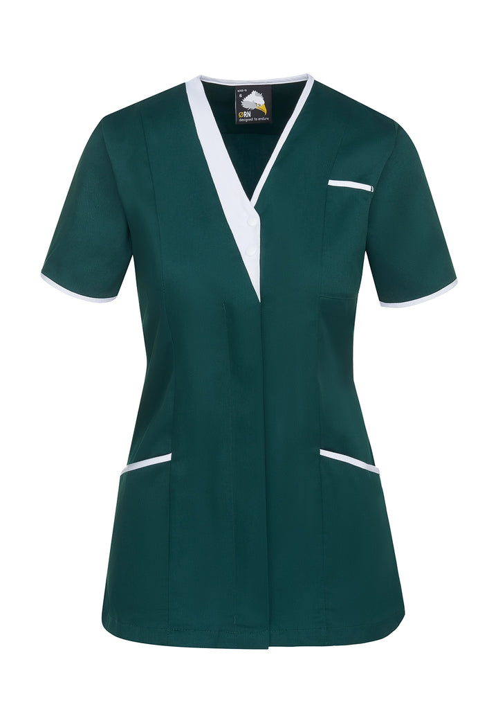 8200 Tonia V Neck Ladies Tunic (Green) - The Work Uniform Company