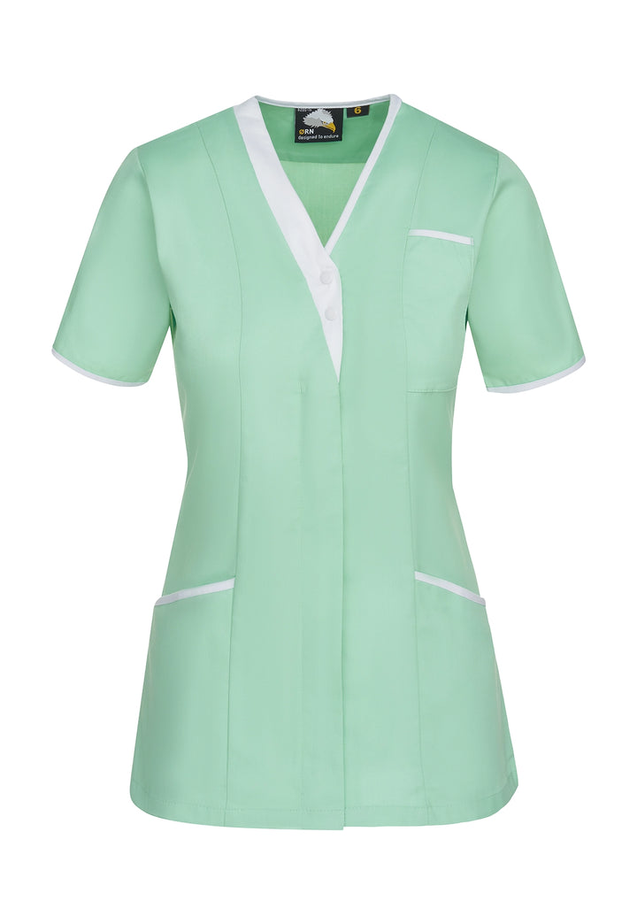 8200 Tonia V Neck Ladies Tunic (Green) - The Work Uniform Company