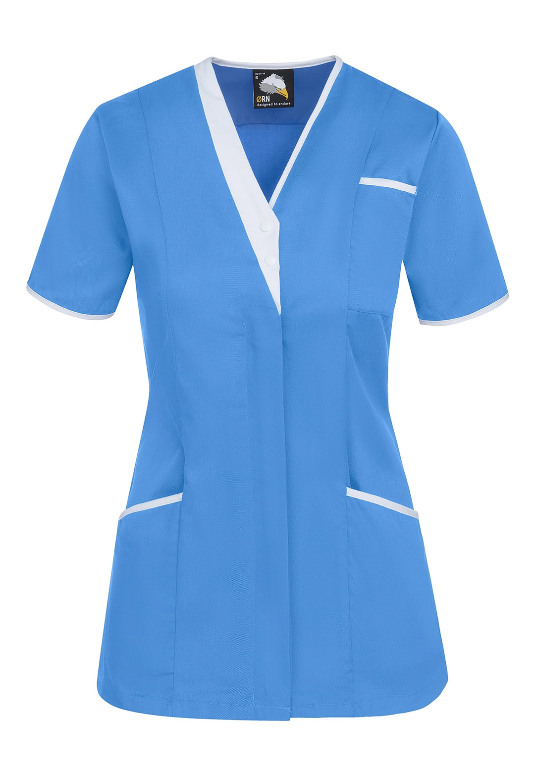 8200 Tonia V Neck Ladies Tunic (Blue) - The Work Uniform Company