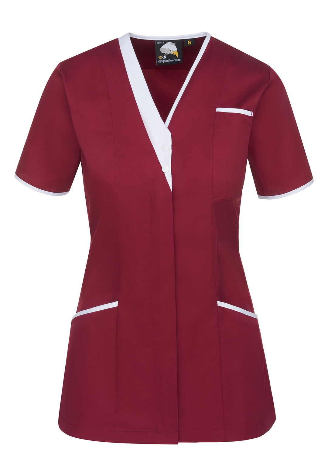 8200 Florence Ladies Tunic (Maroon) - The Work Uniform Company