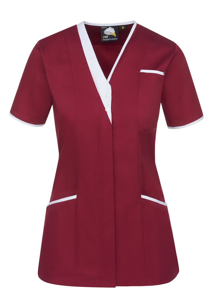 8200 Florence Ladies Tunic (Maroon) - The Work Uniform Company