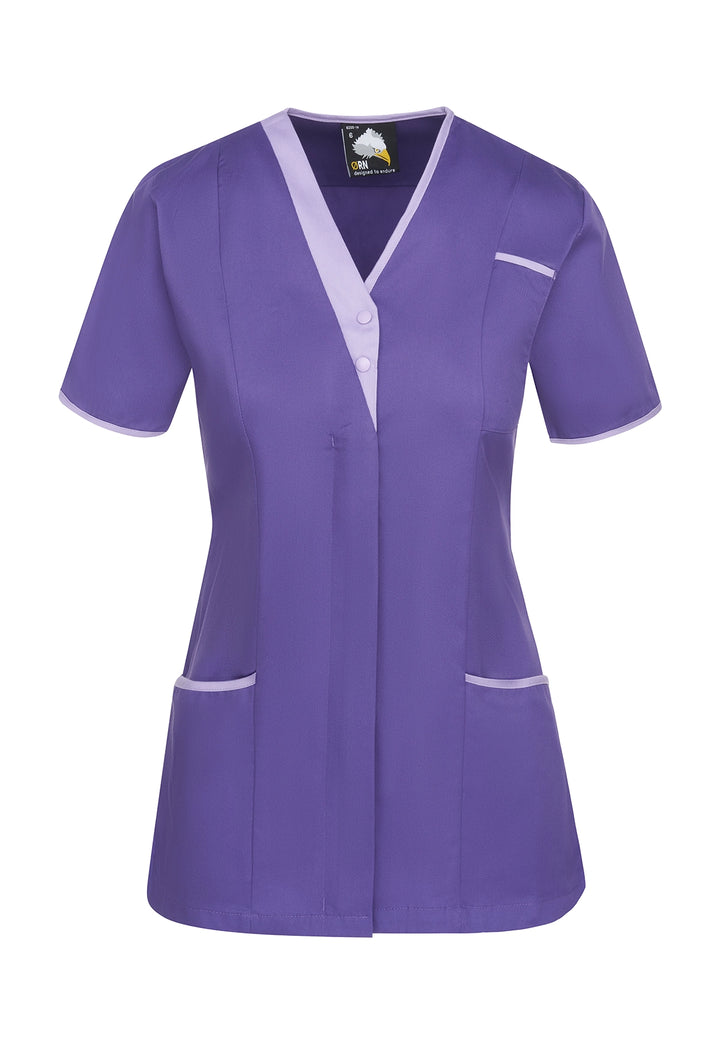 8200 Tonia V Neck Ladies Tunic (Purple) - The Work Uniform Company