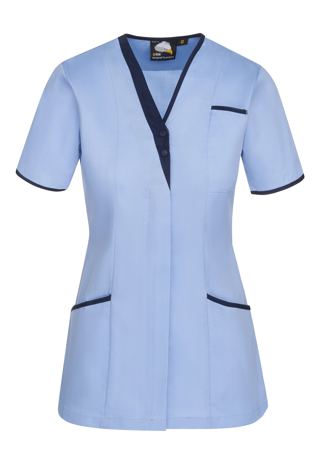 8200 Tonia V Neck Ladies Tunic (Blue) - The Work Uniform Company