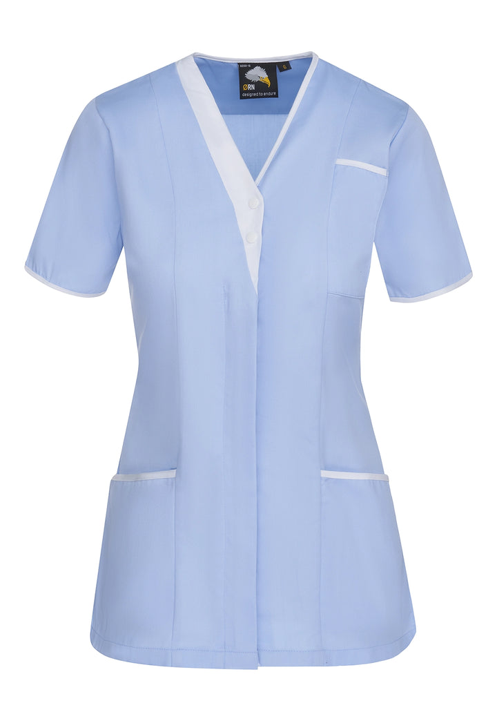 8200 Tonia V Neck Ladies Tunic (Blue) - The Work Uniform Company