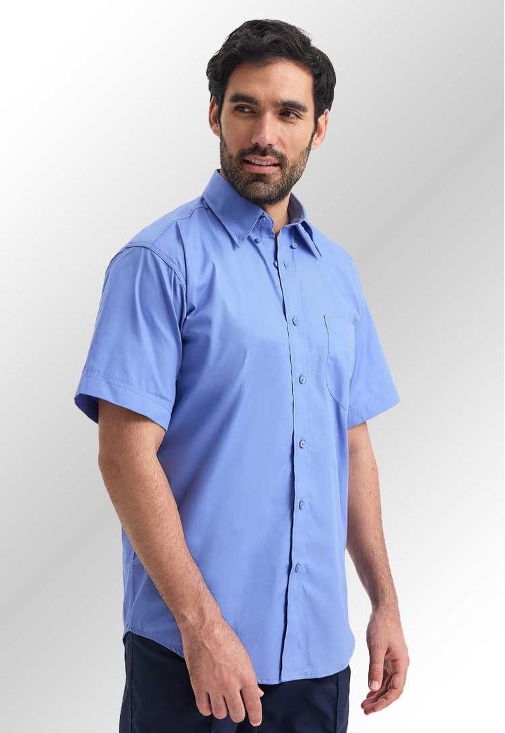 Men's Pinpoint Oxford Half Sleeve Shirt - The Work Uniform Company