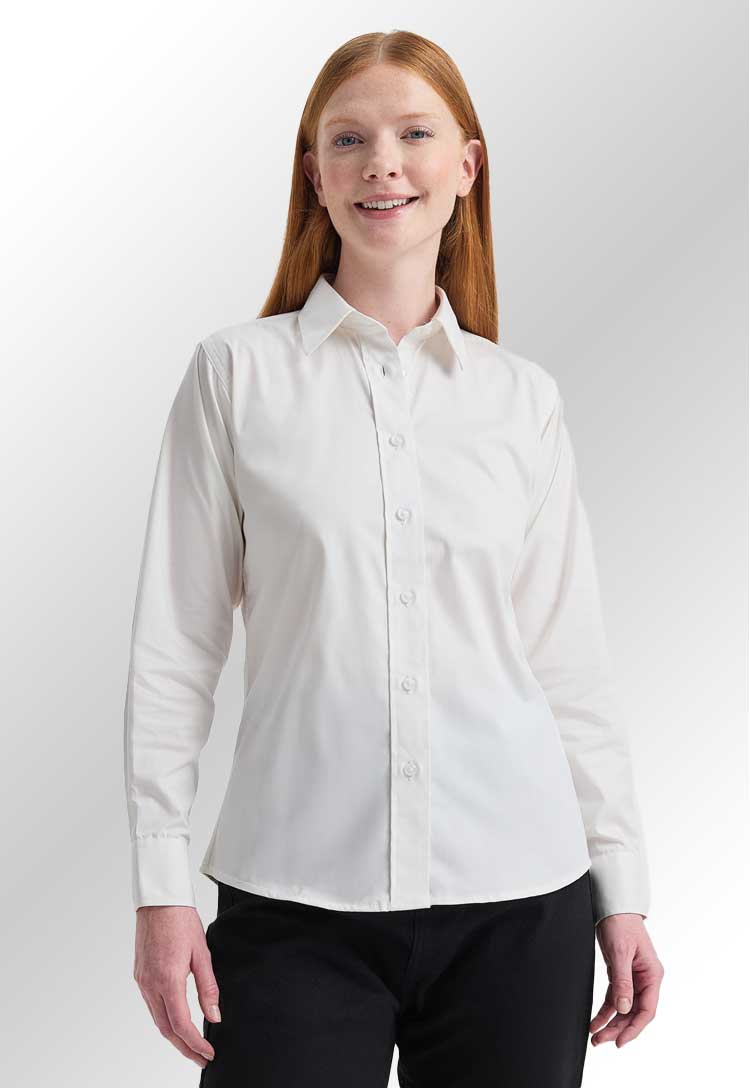Ladies Pinpoint Oxford Full Sleeve Shirt - The Work Uniform Company