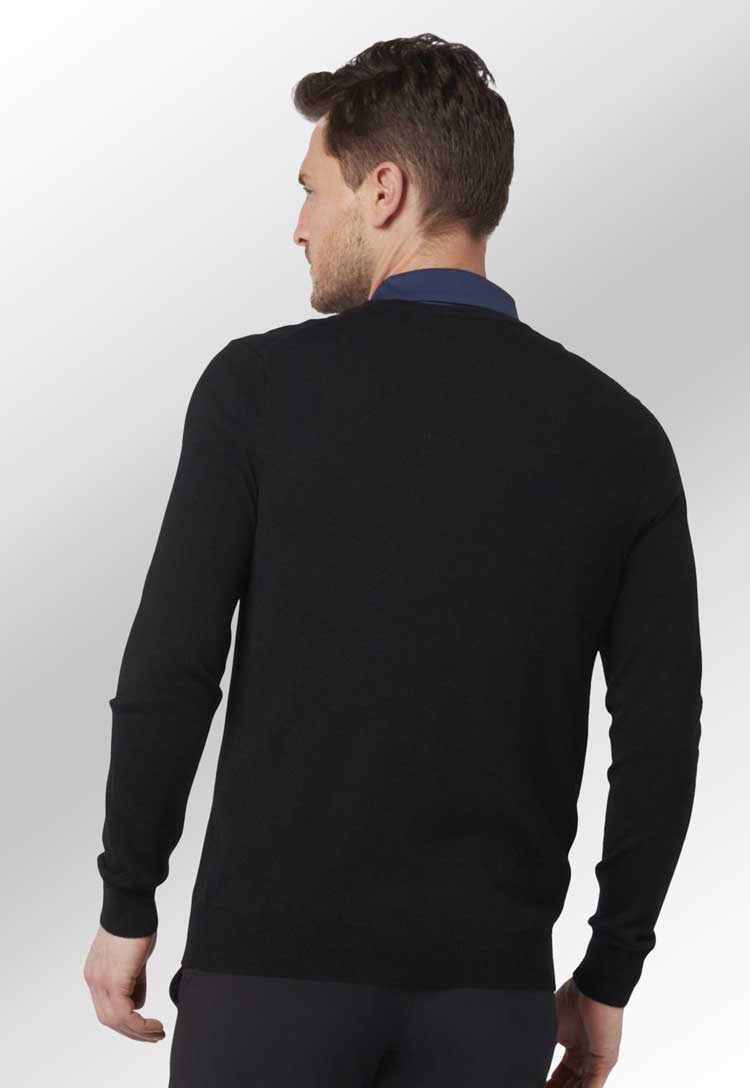 Ribbed V - Neck Merino Golfing Sweater CW076 - The Work Uniform Company