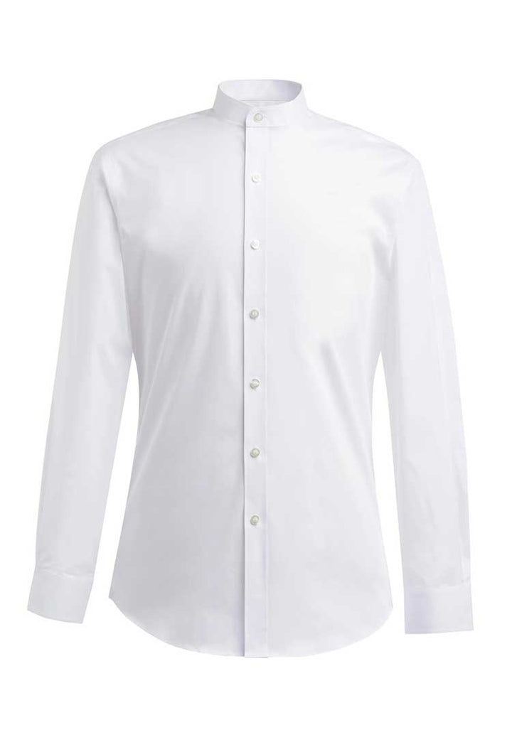 Volterra Slim Fit Grandad Collar Shirt - The Work Uniform Company