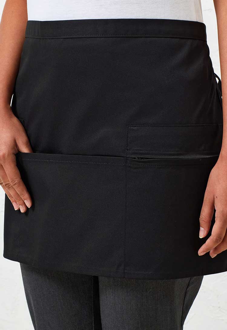 Waist Apron with Zip Pockets PR105 - The Work Uniform Company