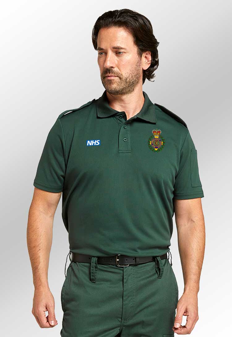 Ambulance Wicking Polo Shirt with Logos - The Work Uniform Company