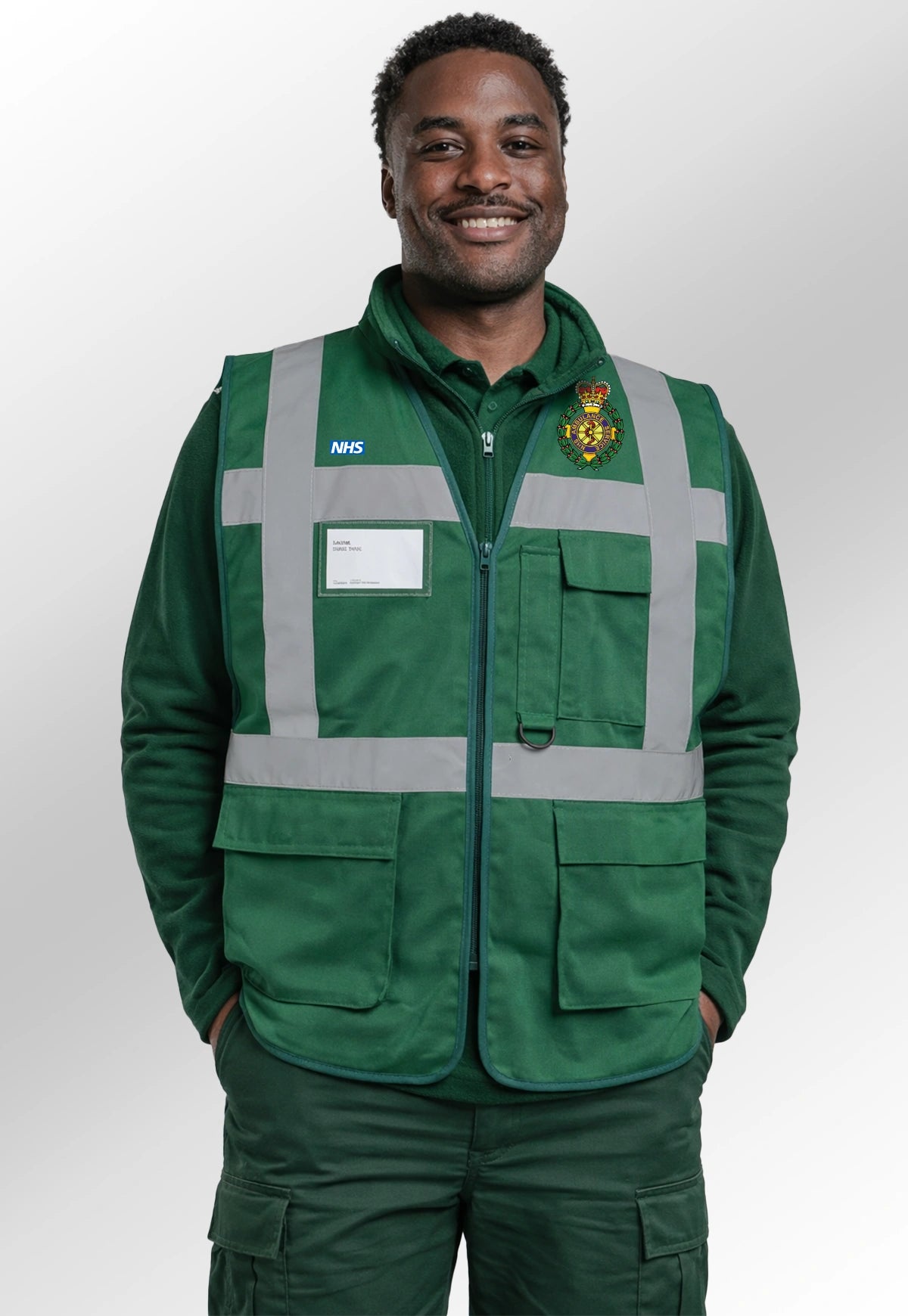 Ambulance Hi Vis Executive Vest with Printed Logos – The Work