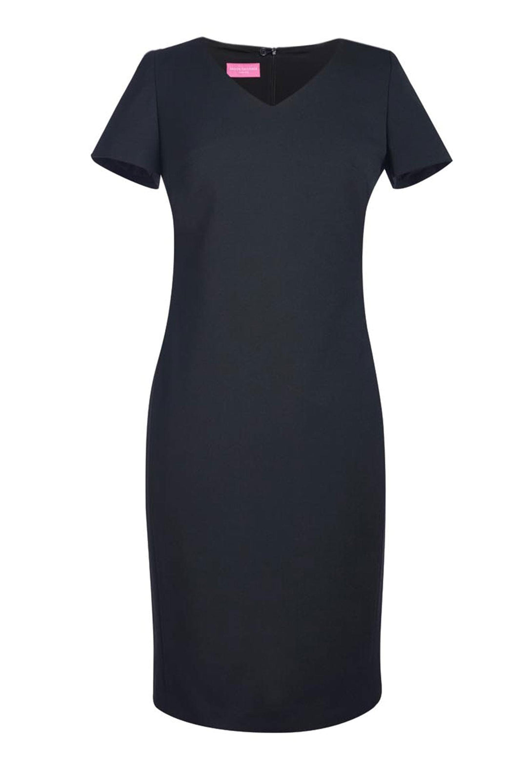 Black V Neck Funeral Dress - The Work Uniform Company