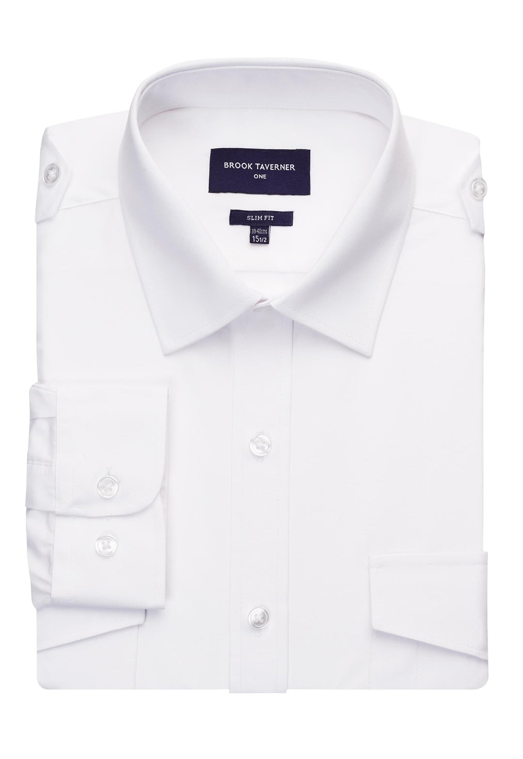Ares Slim Fit Long Sleeve Pilot Shirt - The Work Uniform Company
