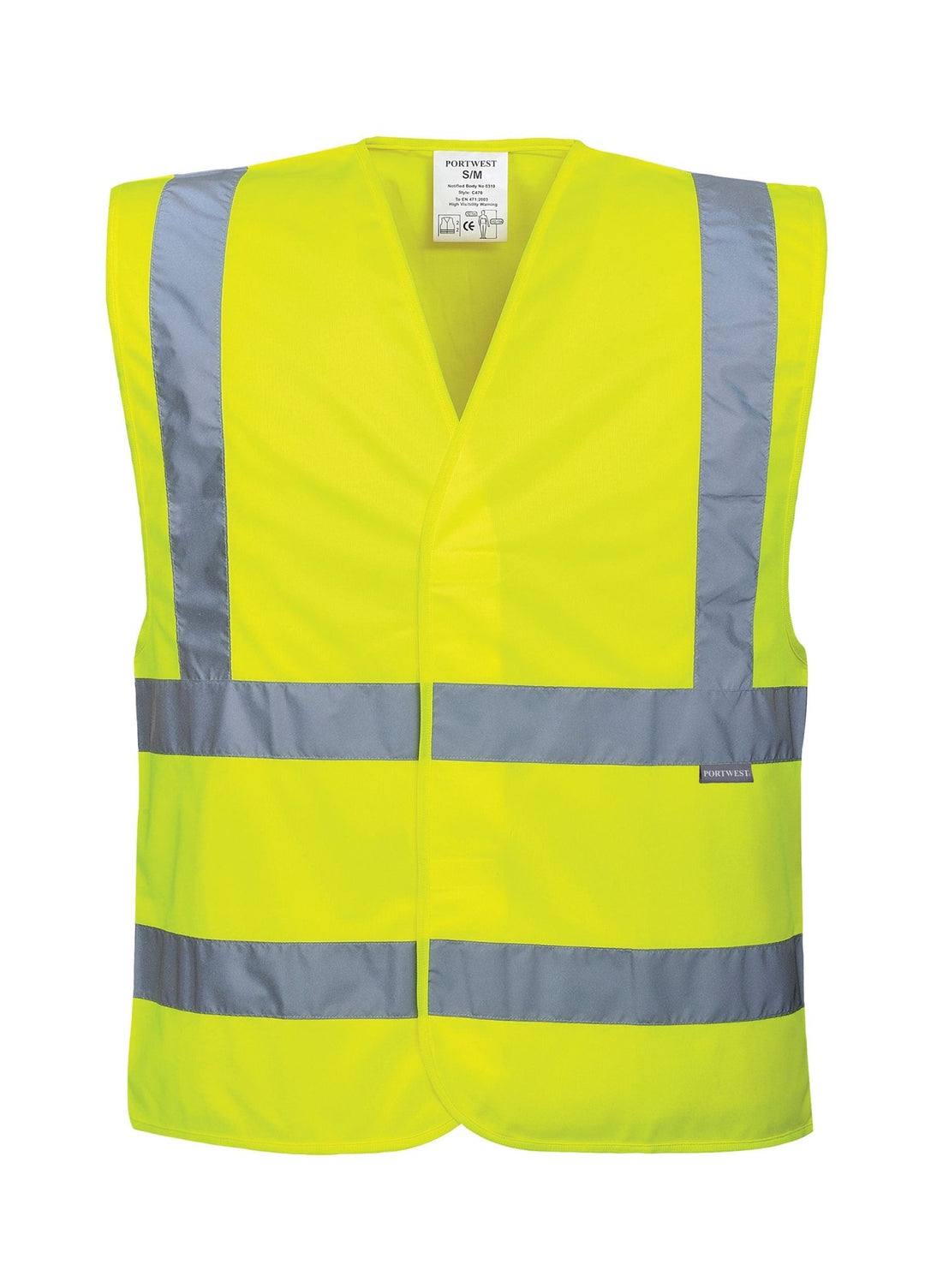 Hi Vis Two Band and Brace Vest C470 - The Work Uniform Company