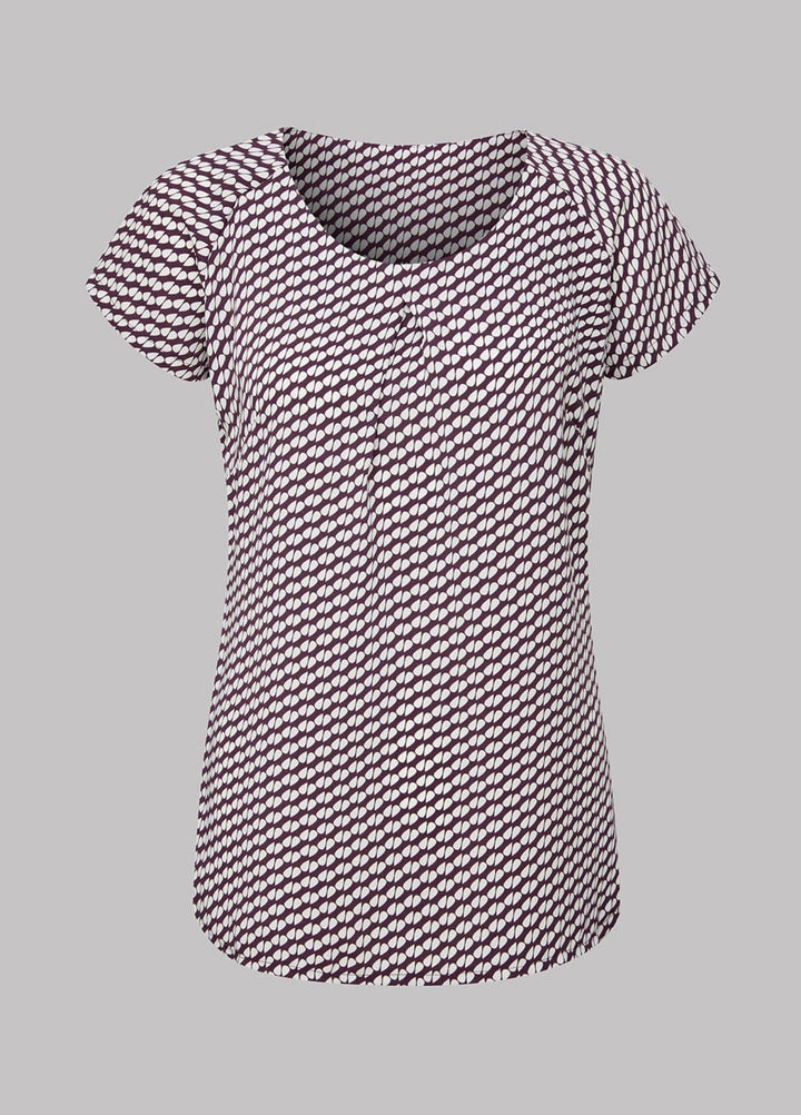 Catriona Patterned Short Sleeve Blouse - The Work Uniform Company