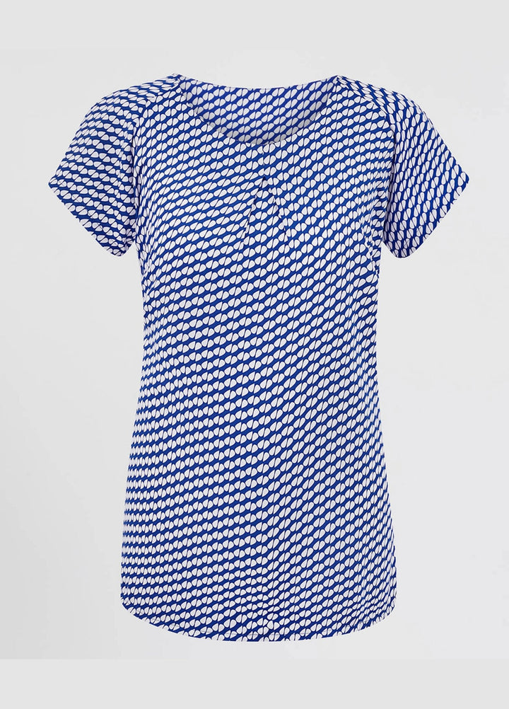 Catriona Patterned Short Sleeve Blouse - The Work Uniform Company
