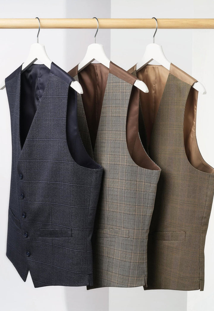 Emilio Check Waistcoat - The Work Uniform Company