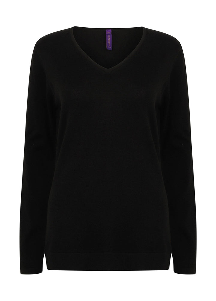 Women's 12 Gauge V Neck Jumper - The Work Uniform Company