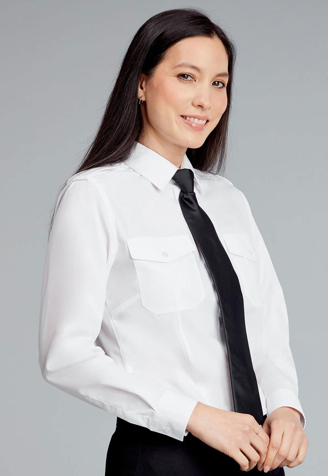 Women's Premium Long Sleeve Pilot Shirt - The Work Uniform Company