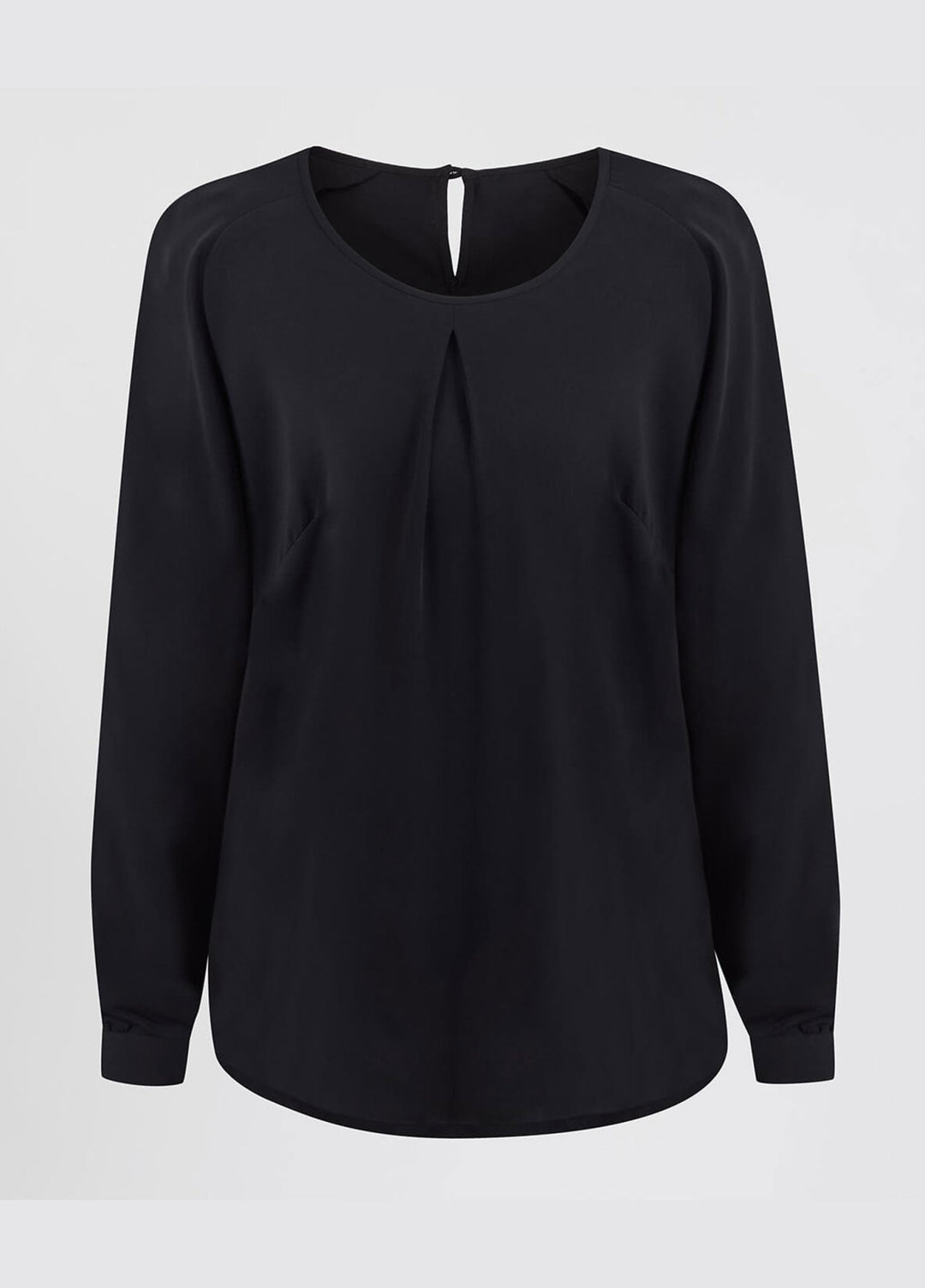 Mona Round Neck Long Sleeve Blouse - The Work Uniform Company