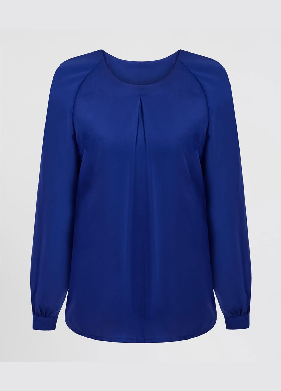 Mona Round Neck Long Sleeve Blouse - The Work Uniform Company