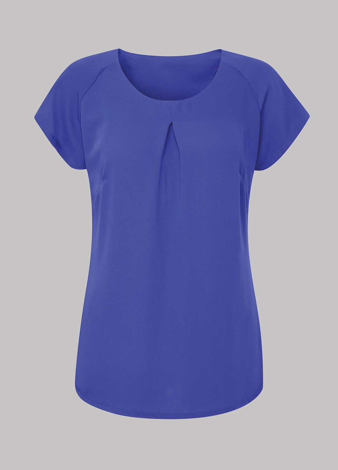 Mona Round Neck Short Sleeve Blouse - The Work Uniform Company