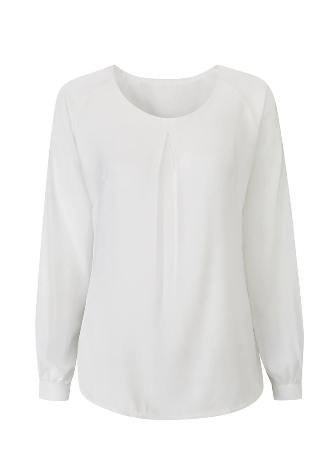 Mona Round Neck Long Sleeve Blouse - The Work Uniform Company