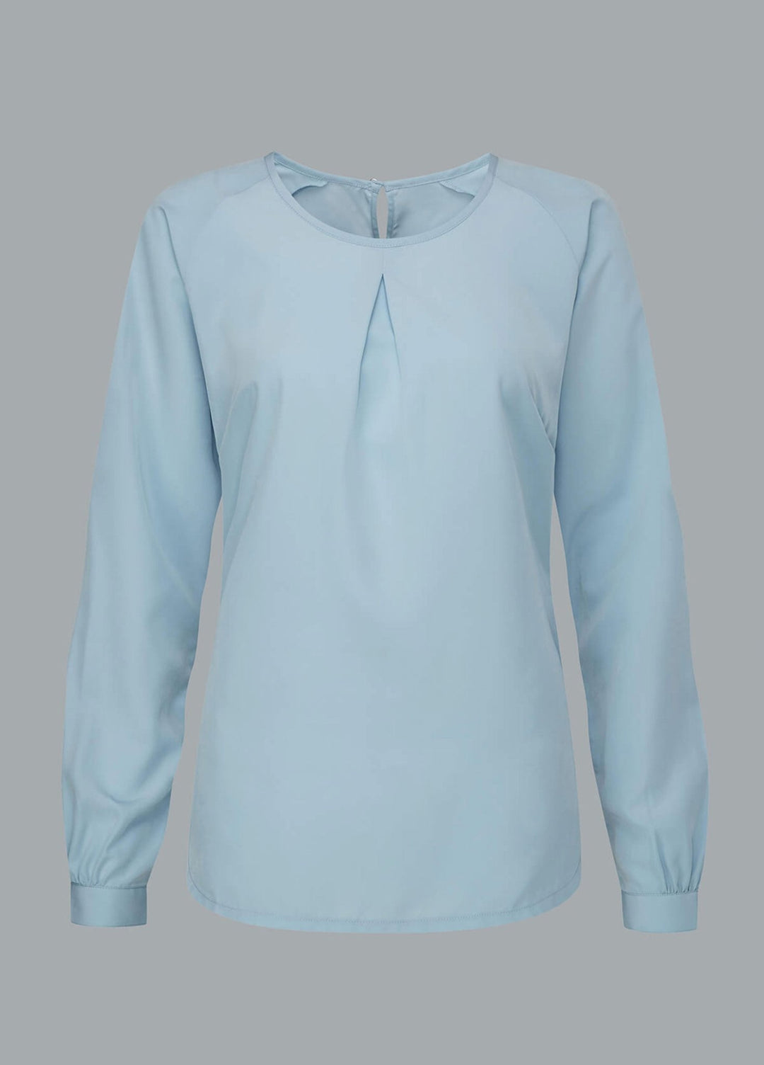 Mona Round Neck Long Sleeve Blouse - The Work Uniform Company