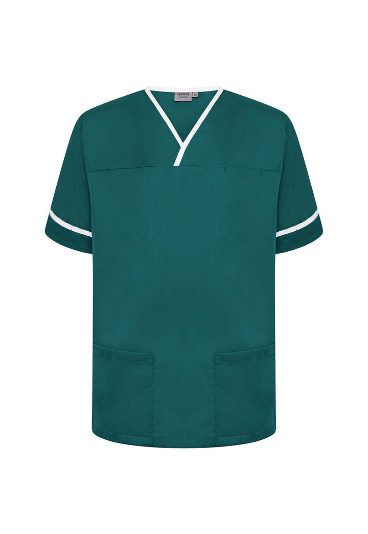 Unisex Contrast Trim Scrub Top NSTT - The Work Uniform Company