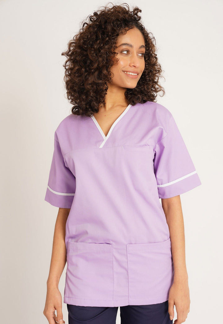 Unisex Contrast Trim Scrub Top NSTT - The Work Uniform Company