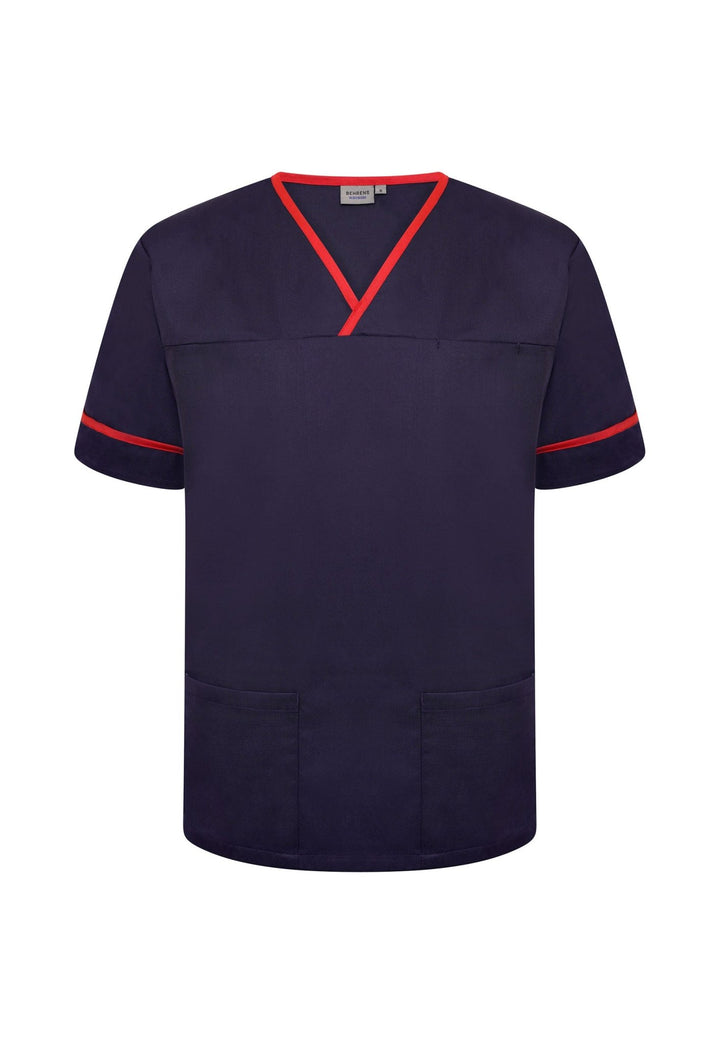 Unisex Contrast Trim Scrub Top NSTT - The Work Uniform Company