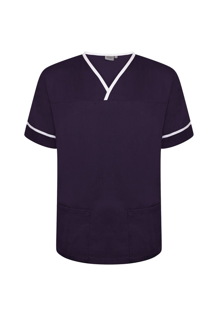 Unisex Contrast Trim Scrub Top NSTT - The Work Uniform Company