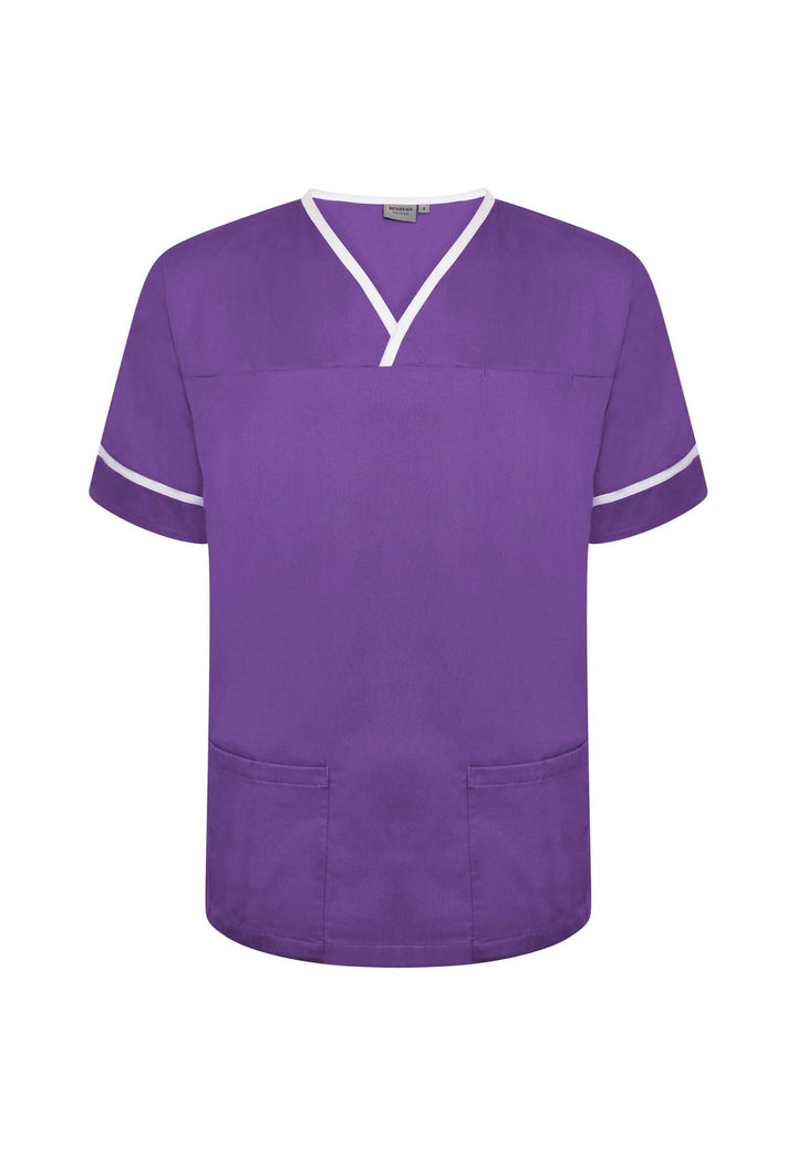 Unisex Contrast Trim Scrub Top NSTT - The Work Uniform Company