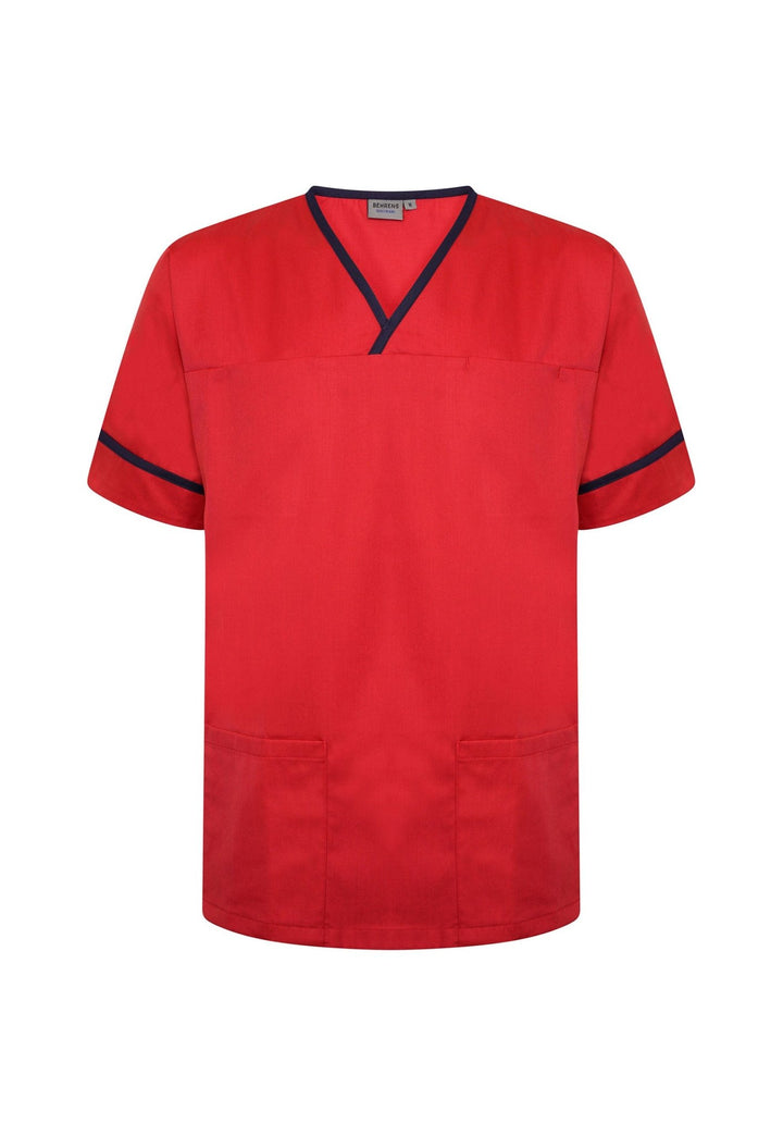 Unisex Contrast Trim Scrub Top NSTT - The Work Uniform Company