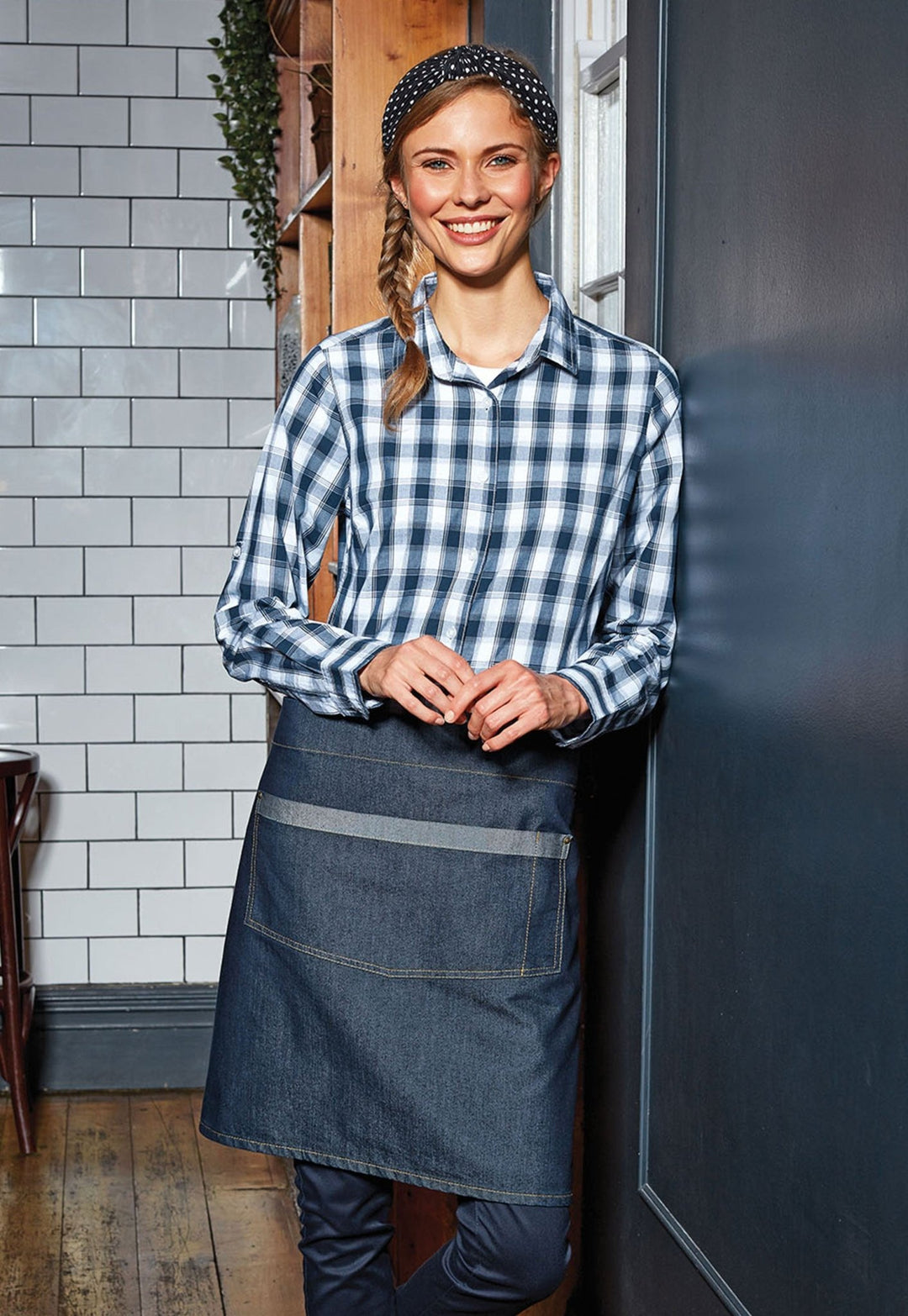 Denim Waist Apron Industrial Chic PR128 - The Work Uniform Company