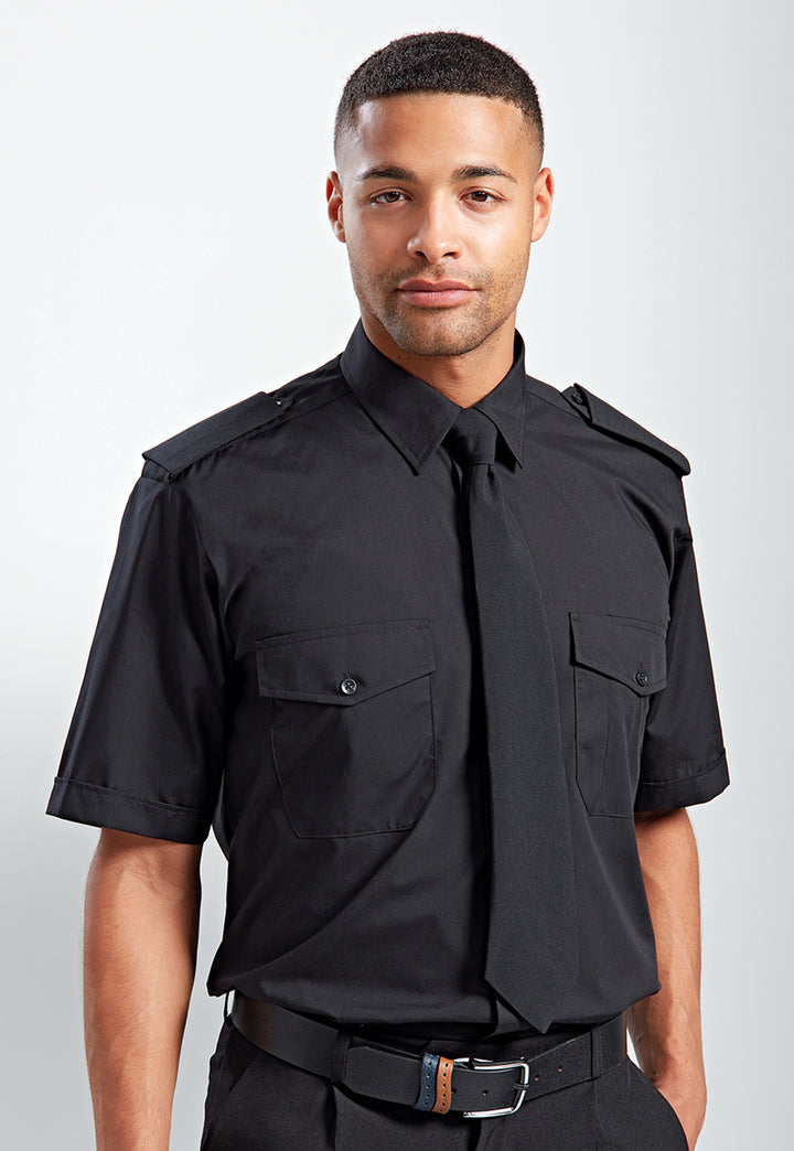 Men's Short Sleeve Pilot Shirt - The Work Uniform Company