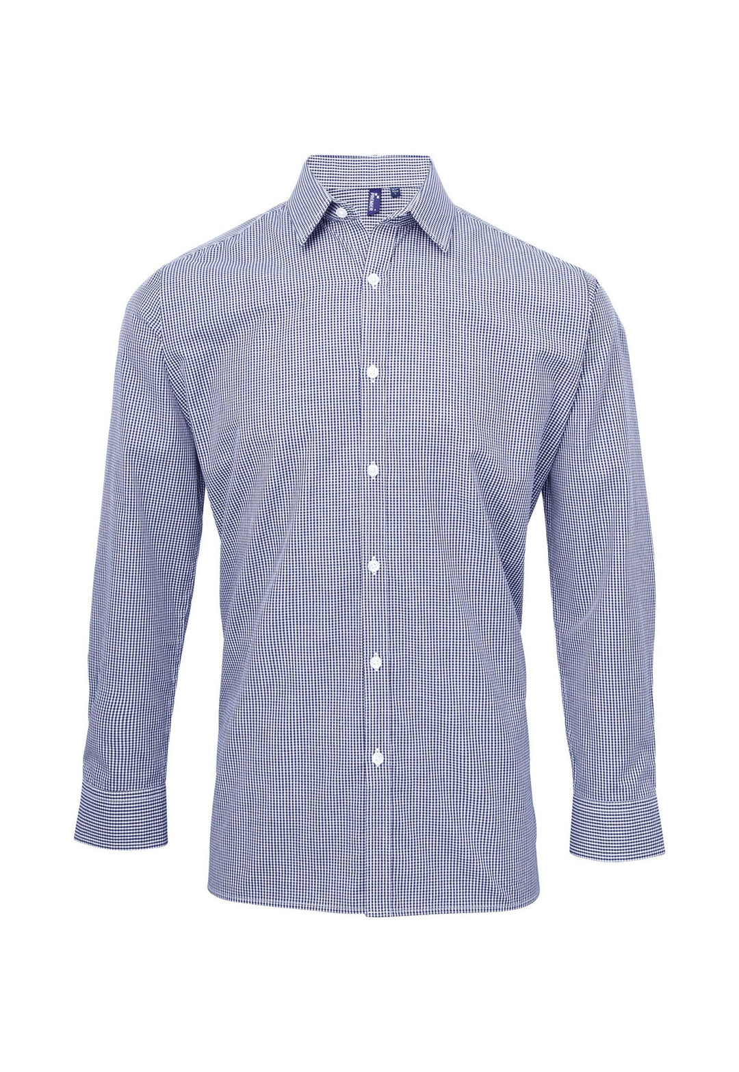 Mens Microcheck Gingham Long Sleeve Shirt PR220 - The Work Uniform Company