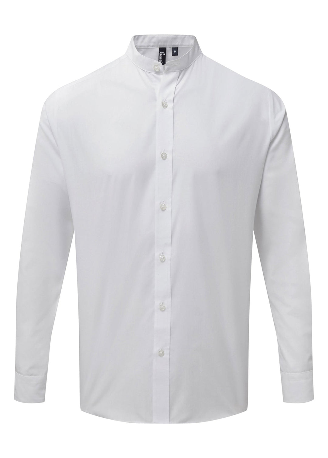 Men's Banded Collar Grandad Long Sleeve Shirt - The Work Uniform Company