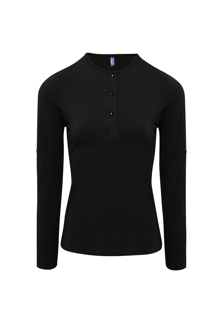 Women's Long John Roll Sleeve Tee - The Work Uniform Company