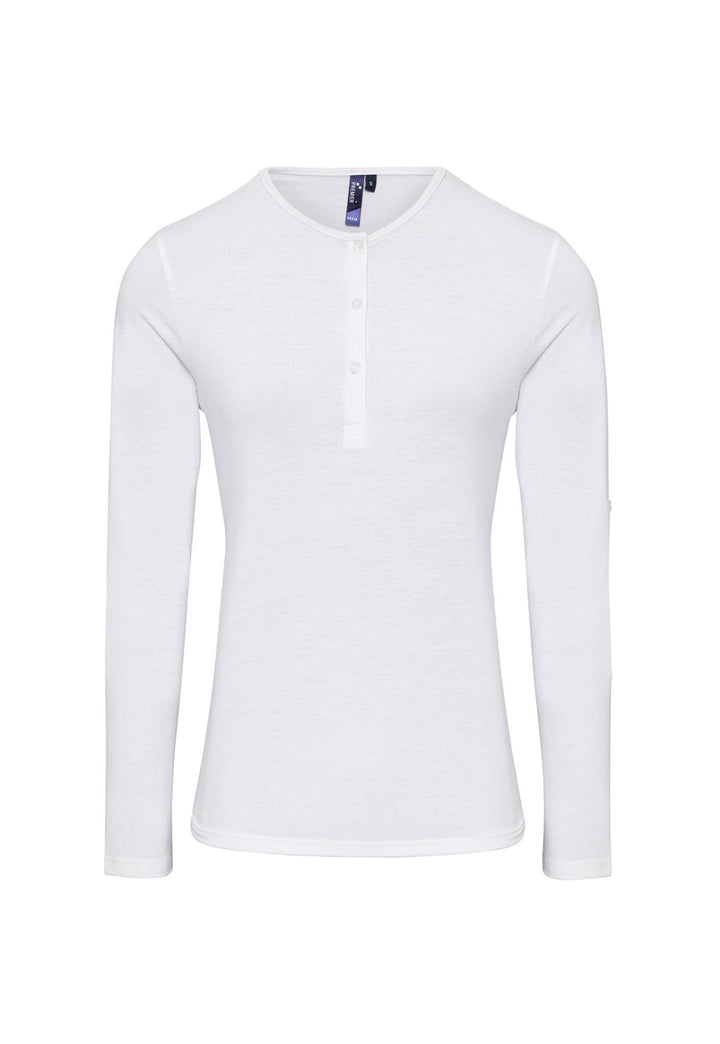 Women's Long John Roll Sleeve Tee - The Work Uniform Company