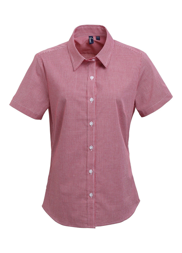 Microcheck Gingham Short Sleeve Shirt - The Work Uniform Company