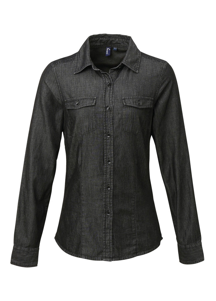 Women's Jean Stitch Denim Shirt - The Work Uniform Company