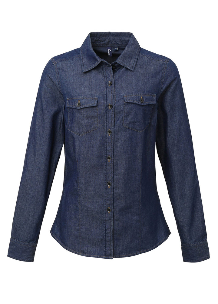 Women's Jean Stitch Denim Shirt - The Work Uniform Company