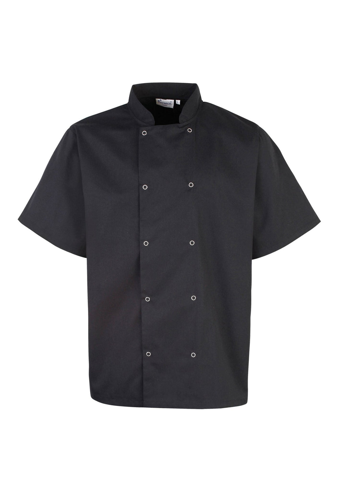 Studded Short Sleeve Chef's Jacket - Bundle of 5 with Logos - The Work Uniform Company