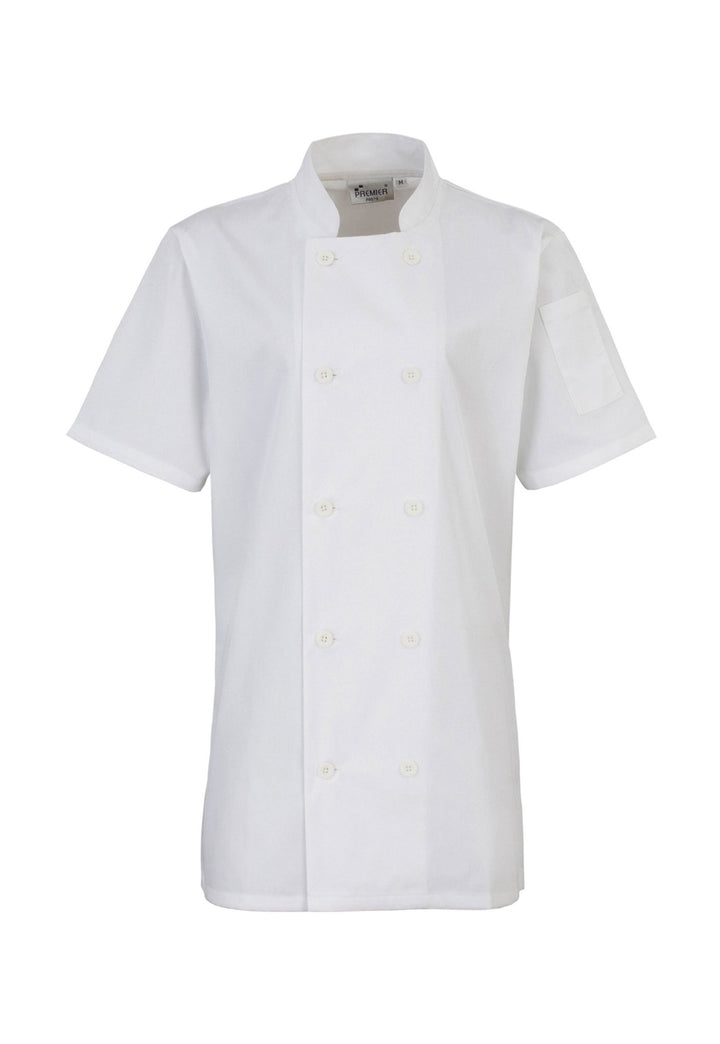Women's Short Sleeve Chef's Jacket PR670 - The Work Uniform Company
