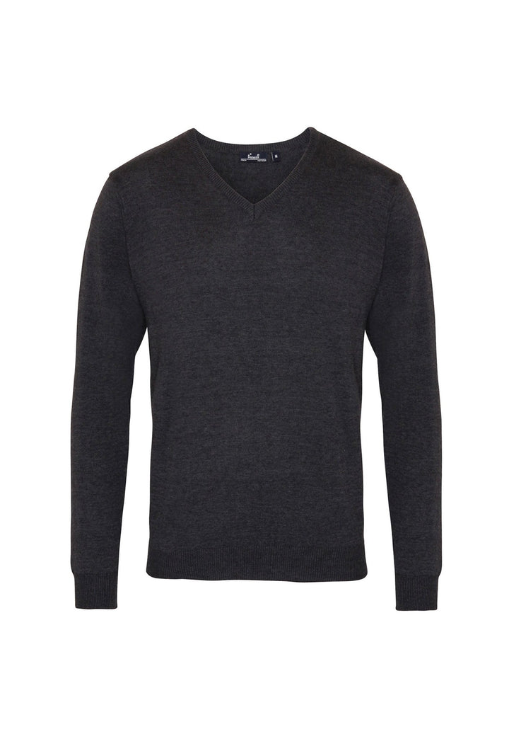 Mens V - Neck Knitted Sweater - The Work Uniform Company