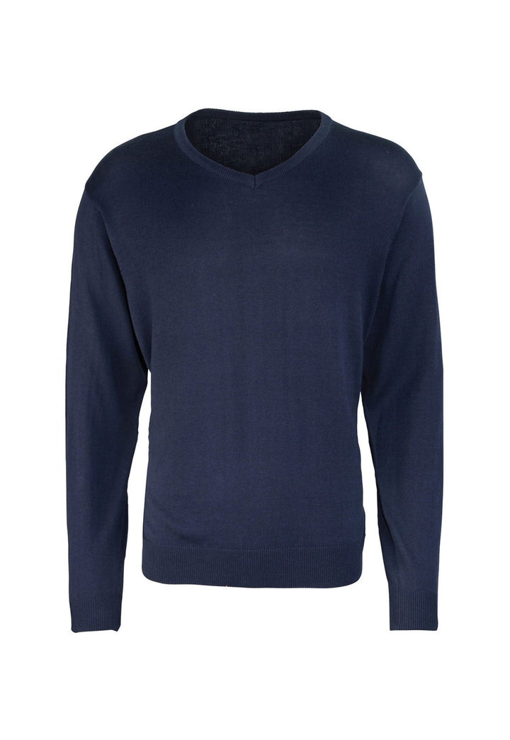 Mens V - Neck Knitted Sweater - The Work Uniform Company