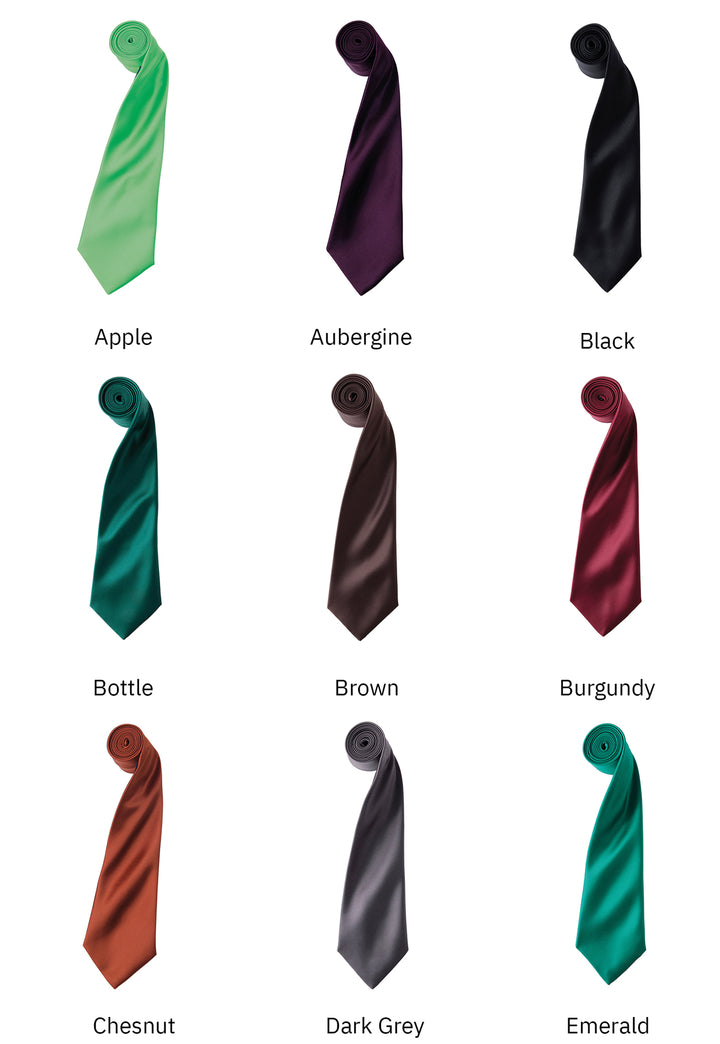 Colours Satin Tie PR750 - The Work Uniform Company
