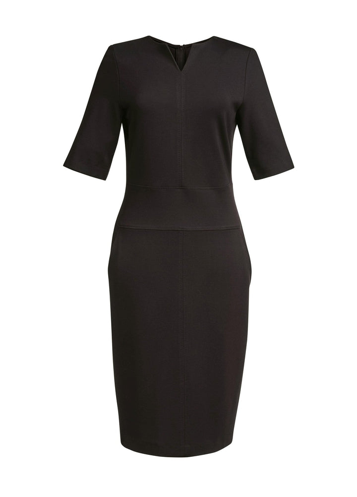 Black Jersey Stretch Funeral Dress - The Work Uniform Company