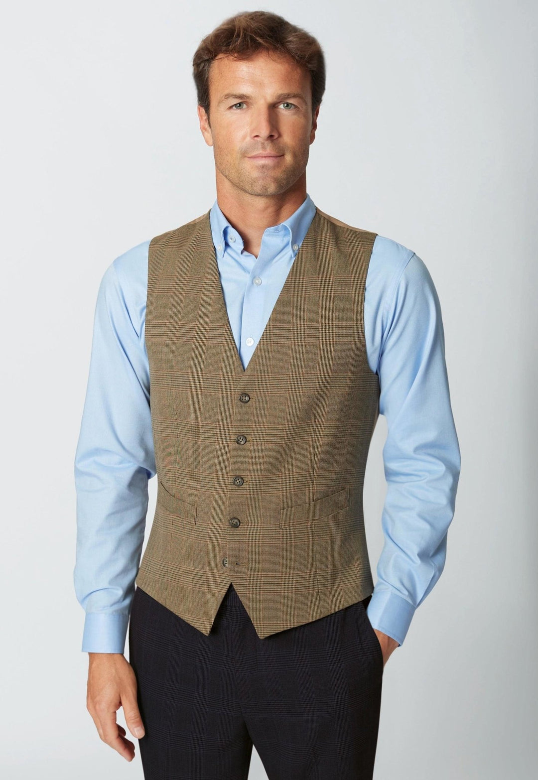 Emilio Check Waistcoat - The Work Uniform Company